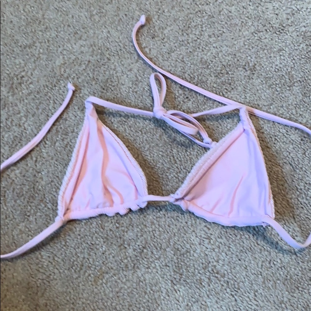 Reversible Texture Triangle Bikini Top - image 2